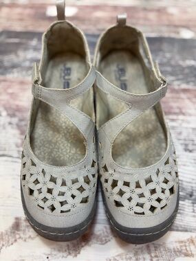 JBU Shoes  Women's 7M Wildflower Mary Jane Flats Gray Size 8